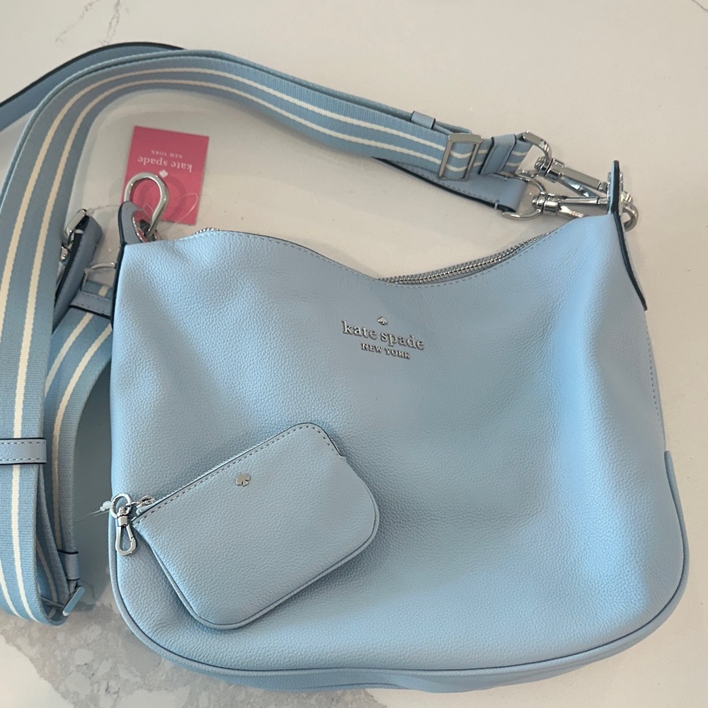 Kate Spade Light Blue Hobo Bag with Pouch